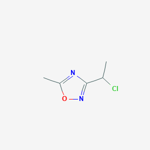 molecular formula C5H7ClN2O B1489966 3-(1-Chloroethyl)-5-methyl-1,2,4-oxadiazole CAS No. 1595727-51-7