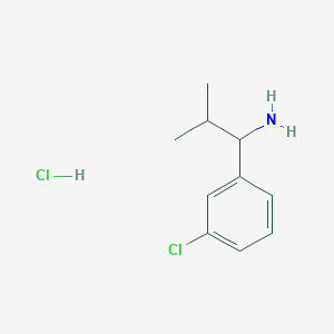 molecular formula C10H15Cl2N B1489967 1-(3-Chlorophenyl)-2-methylpropan-1-amine hydrochloride CAS No. 2097950-11-1