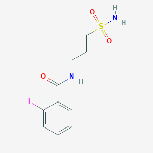 molecular formula C10H13IN2O3S B14899677 2-iodo-N-(3-sulfamoylpropyl)benzamide 