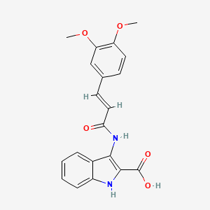 3-[(E)-3-(3,4-Dimethoxy-phenyl)-acryloylamino]-1H-indole-2-carboxylic acid