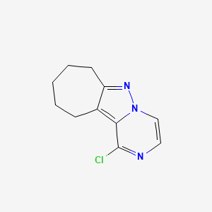 molecular formula C11H12ClN3 B1489969 1-chloro-8,9,10,11-tetrahydro-7H-cyclohepta[3,4]pyrazolo[1,5-a]pyrazine CAS No. 1707735-01-0