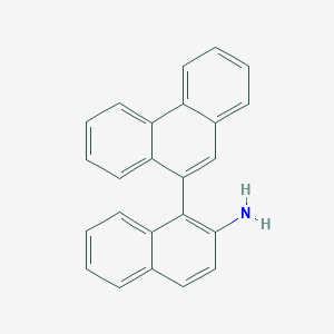 molecular formula C24H17N B14899700 1-(Phenanthren-9-yl)naphthalen-2-amine 