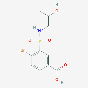 molecular formula C10H12BrNO5S B14899705 4-Bromo-3-(n-(2-hydroxypropyl)sulfamoyl)benzoic acid 