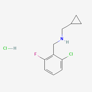 molecular formula C11H14Cl2FN B1489971 N-(2-chloro-6-fluorobenzyl)-1-cyclopropylmethanamine hydrochloride CAS No. 2098130-28-8