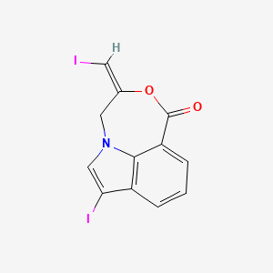 molecular formula C12H7I2NO2 B14899731 (E)-7-Iodo-3-(iodomethylene)-3,4-dihydro-1H-[1,4]oxazepino[6,5,4-hi]indol-1-one 