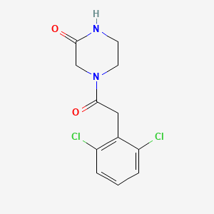 molecular formula C12H12Cl2N2O2 B14899734 4-(2-(2,6-Dichlorophenyl)acetyl)piperazin-2-one 