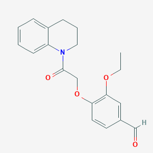 molecular formula C20H21NO4 B14899745 4-[2-(3,4-dihydroquinolin-1(2H)-yl)-2-oxoethoxy]-3-ethoxybenzaldehyde 