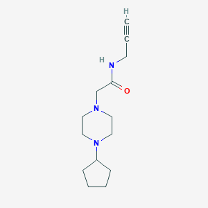 2-(4-cyclopentylpiperazin-1-yl)-N-(prop-2-yn-1-yl)acetamide