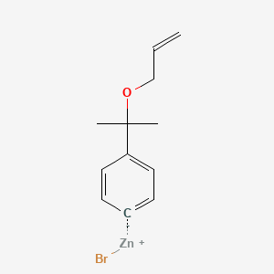 molecular formula C12H15BrOZn B14899756 (4-(2-(Allyloxy)propan-2-yl)phenyl)Zinc bromide 