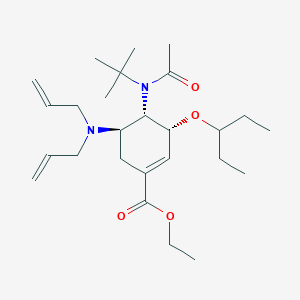 (3R,4S,5R)-Ethyl-4-(N-(tert-butyl)acetamido)-5-(diallylamino)-3-(pentan-3-yloxy)cyclohex-1-ene-1-carboxylate (Oseltamivir Impurity pound(c)