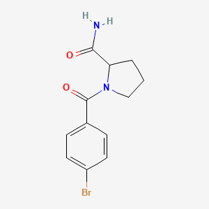 molecular formula C12H13BrN2O2 B14899802 1-(4-Bromobenzoyl)pyrrolidine-2-carboxamide 