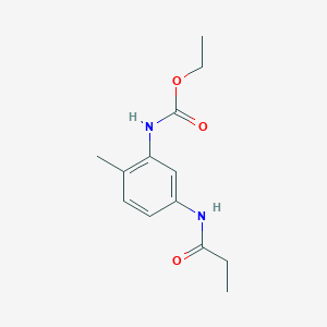 molecular formula C13H18N2O3 B14899845 Ethyl (2-methyl-5-propionamidophenyl)carbamate 