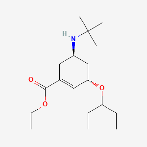 Ethyl (3S,5R)-5-(tert-butylamino)-3-(pentan-3-yloxy)cyclohex-1-ene-1-carboxylate