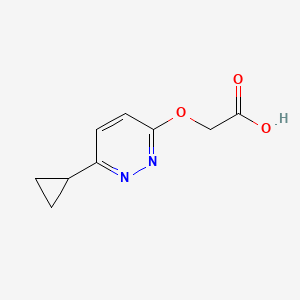 molecular formula C9H10N2O3 B1489987 2-((6-Cyclopropylpyridazin-3-yl)oxy)acetic acid CAS No. 2098005-26-4