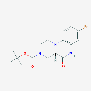 Tert-butyl (S)-8-bromo-5-oxo-1,2,4,4a,5,6-hexahydro-3H-pyrazino[1,2-a]quinoxaline-3-carboxylate