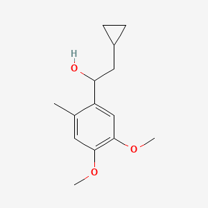 2-Cyclopropyl-1-(4,5-dimethoxy-2-methylphenyl)ethan-1-ol