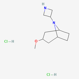 molecular formula C11H22Cl2N2O B1489989 8-(Azetidin-3-yl)-3-methoxy-8-azabicyclo[3.2.1]octane dihydrochloride CAS No. 2098129-49-6
