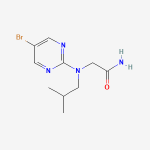 molecular formula C10H15BrN4O B14899966 2-((5-Bromopyrimidin-2-yl)(isobutyl)amino)acetamide 