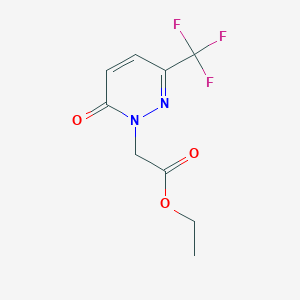 molecular formula C9H9F3N2O3 B1489997 ethyl 2-(6-oxo-3-(trifluoromethyl)pyridazin-1(6H)-yl)acetate CAS No. 2098091-24-6
