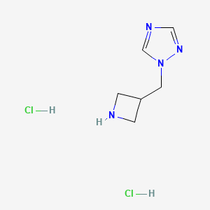 molecular formula C6H12Cl2N4 B1489998 1-[(azetidin-3-yl)methyl]-1H-1,2,4-triazole dihydrochloride CAS No. 2031260-88-3