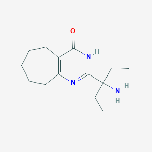 2-(3-Aminopentan-3-yl)-3,5,6,7,8,9-hexahydro-4h-cyclohepta[d]pyrimidin-4-one