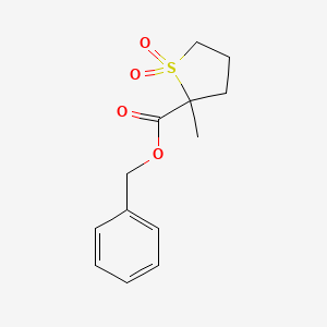 molecular formula C13H16O4S B14900045 Benzyl 2-methyltetrahydrothiophene-2-carboxylate 1,1-dioxide 