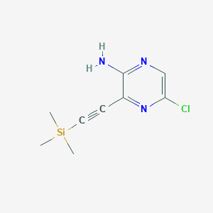 5-Chloro-3-((trimethylsilyl)-ethynyl)pyrazin-2-amine
