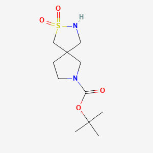 molecular formula C11H20N2O4S B14900069 tert-Butyl 2-thia-3,7-diazaspiro[4.4]nonane-7-carboxylate 2,2-dioxide 