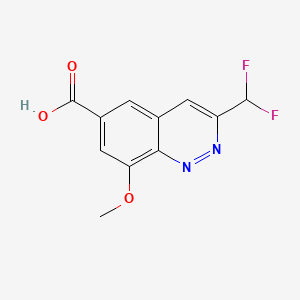 molecular formula C11H8F2N2O3 B14900070 3-(Difluoromethyl)-8-methoxycinnoline-6-carboxylic acid 