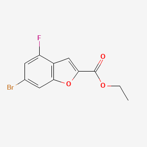 molecular formula C11H8BrFO3 B14900078 Ethyl 6-bromo-4-fluorobenzofuran-2-carboxylate 