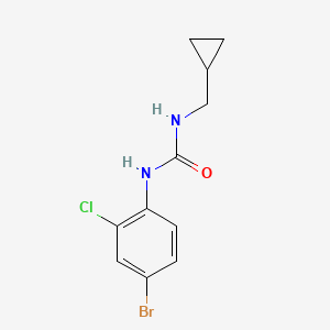 molecular formula C11H12BrClN2O B14900083 1-(4-Bromo-2-chlorophenyl)-3-(cyclopropylmethyl)urea 