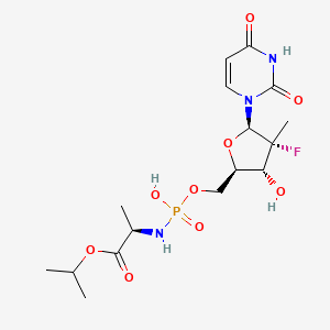 molecular formula C16H25FN3O9P B14900092 Isopropyl ((((2R,3R,4R,5R)-5-(2,4-dioxo-3,4-dihydropyrimidin-1(2H)-yl)-4-fluoro-3-hydroxy-4-methyltetrahydrofuran-2-yl)methoxy)(hydroxy)phosphoryl)-D-alaninate 