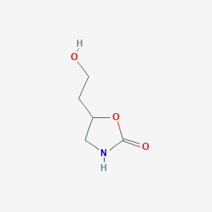 molecular formula C5H9NO3 B14900105 5-(2-Hydroxyethyl)oxazolidin-2-one 