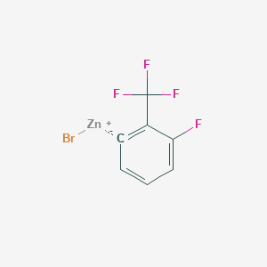 molecular formula C7H3BrF4Zn B14900112 (3-Fluoro-2-(trifluoromethyl)phenyl)Zinc bromide 