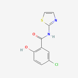 molecular formula C10H7ClN2O2S B14900134 5-chloro-2-hydroxy-N-(thiazol-2-yl)benzamide 