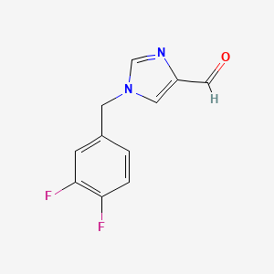 molecular formula C11H8F2N2O B1490015 1-(3,4-difluorobenzyl)-1H-imidazole-4-carbaldehyde CAS No. 1692708-54-5