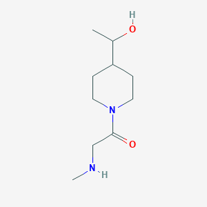molecular formula C10H20N2O2 B1490016 1-(4-(1-Hydroxyethyl)piperidin-1-yl)-2-(methylamino)ethan-1-one CAS No. 1698732-68-1