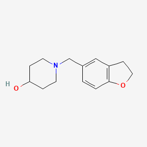 molecular formula C14H19NO2 B1490018 1-((2,3-Dihydrobenzofuran-5-yl)methyl)piperidin-4-ol CAS No. 2071686-02-5