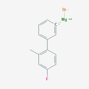 molecular formula C13H10BrFMg B14900184 magnesium;4-fluoro-2-methyl-1-phenylbenzene;bromide 