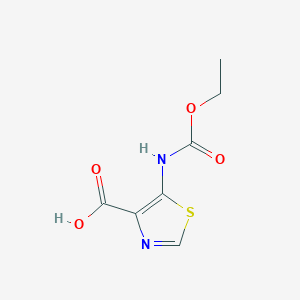 molecular formula C7H8N2O4S B1490021 5-[(Ethoxycarbonyl)amino]-1,3-thiazole-4-carboxylic acid CAS No. 1643872-48-3