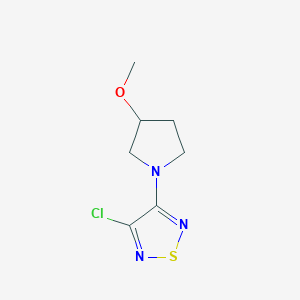 molecular formula C7H10ClN3OS B1490022 3-Chloro-4-(3-methoxypyrrolidin-1-yl)-1,2,5-thiadiazole CAS No. 1692685-19-0