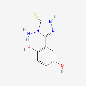 molecular formula C8H8N4O2S B14900221 4-Amino-3-(2,5-dihydroxyphenyl)-1H-1,2,4-triazole-5(4H)-thione 