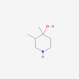 molecular formula C7H15NO B14900234 3,4-Dimethylpiperidin-4-ol 