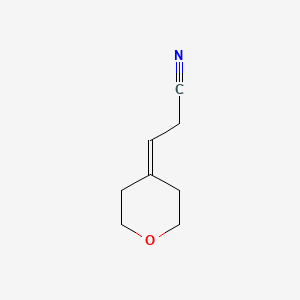 molecular formula C8H11NO B14900241 3-(Tetrahydro-4H-pyran-4-ylidene)propanenitrile 