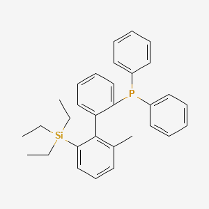 molecular formula C31H35PSi B14900249 (2'-Methyl-6'-(triethylsilyl)-[1,1'-biphenyl]-2-yl)diphenylphosphane 