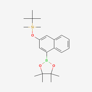 tert-Butyldimethyl((4-(4,4,5,5-tetramethyl-1,3,2-dioxaborolan-2-yl)naphthalen-2-yl)oxy)silane