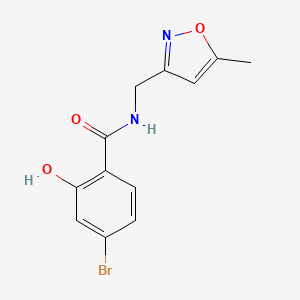 molecular formula C12H11BrN2O3 B14900282 4-Bromo-2-hydroxy-N-((5-methylisoxazol-3-yl)methyl)benzamide 