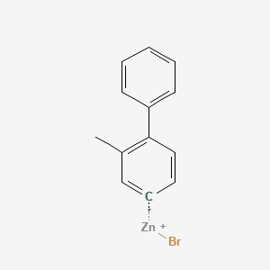 molecular formula C13H11BrZn B14900306 2-Methyl-4-biphenylZinc bromide 