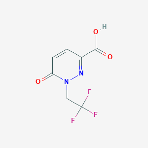 molecular formula C7H5F3N2O3 B1490031 6-Oxo-1-(2,2,2-trifluoroethyl)-1,6-dihydropyridazine-3-carboxylic acid CAS No. 1600264-98-9