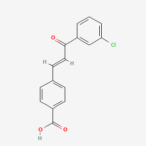 molecular formula C16H11ClO3 B14900334 (E)-4-(3-(3-Chlorophenyl)-3-oxoprop-1-en-1-yl)benzoic acid 